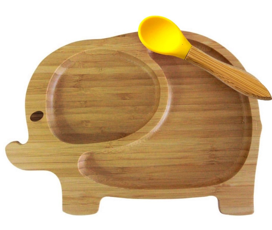 Bamboo Baby Plate Feeding Bowl